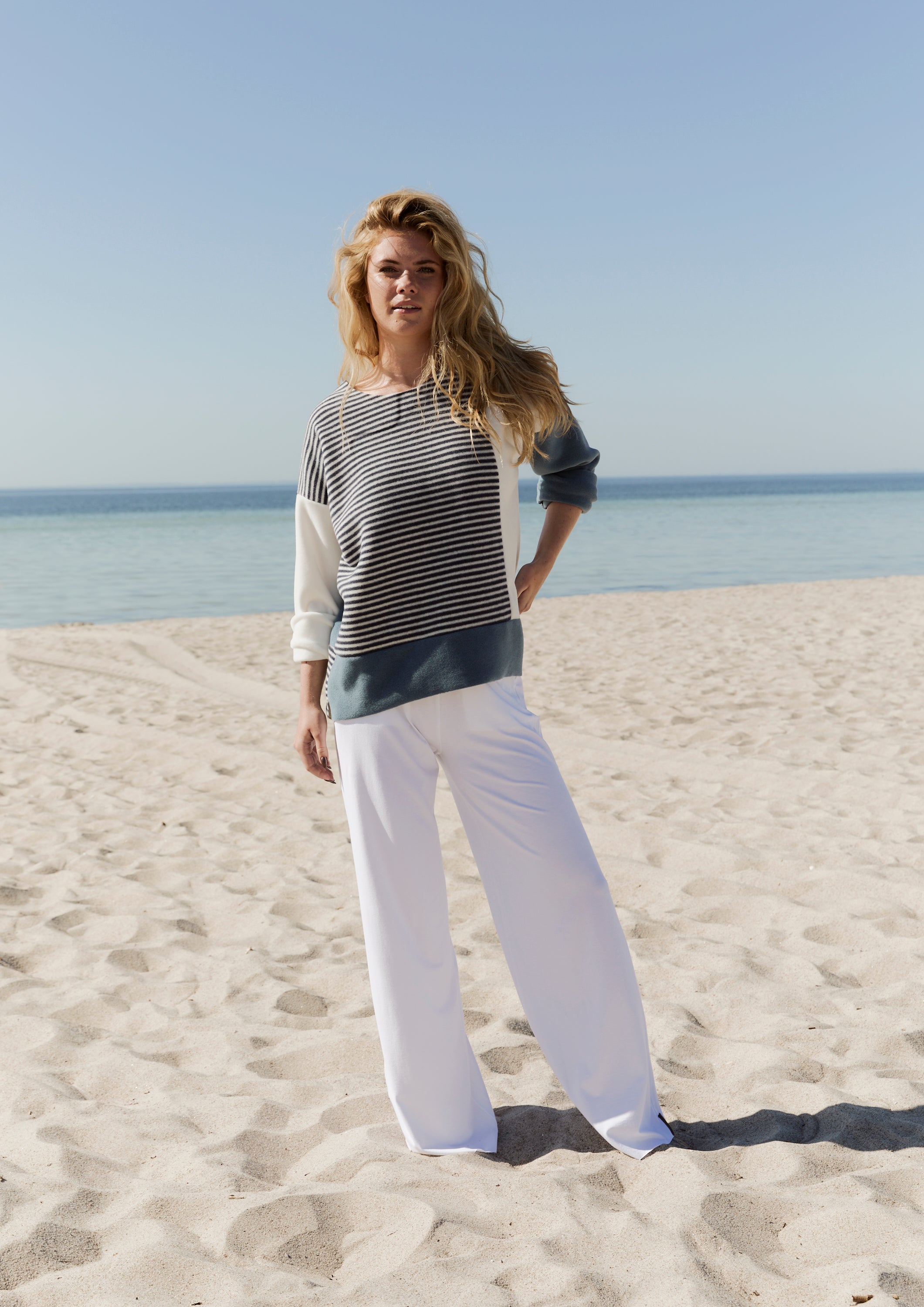 HENRIETTE STEFFENSEN COPENHAGEN FLARE BUKSER - 99013 BUKSER WHITE 816