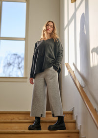 FLARE BUKSER 3/4 LÆNGDE - 2115 - LIGHT GREY