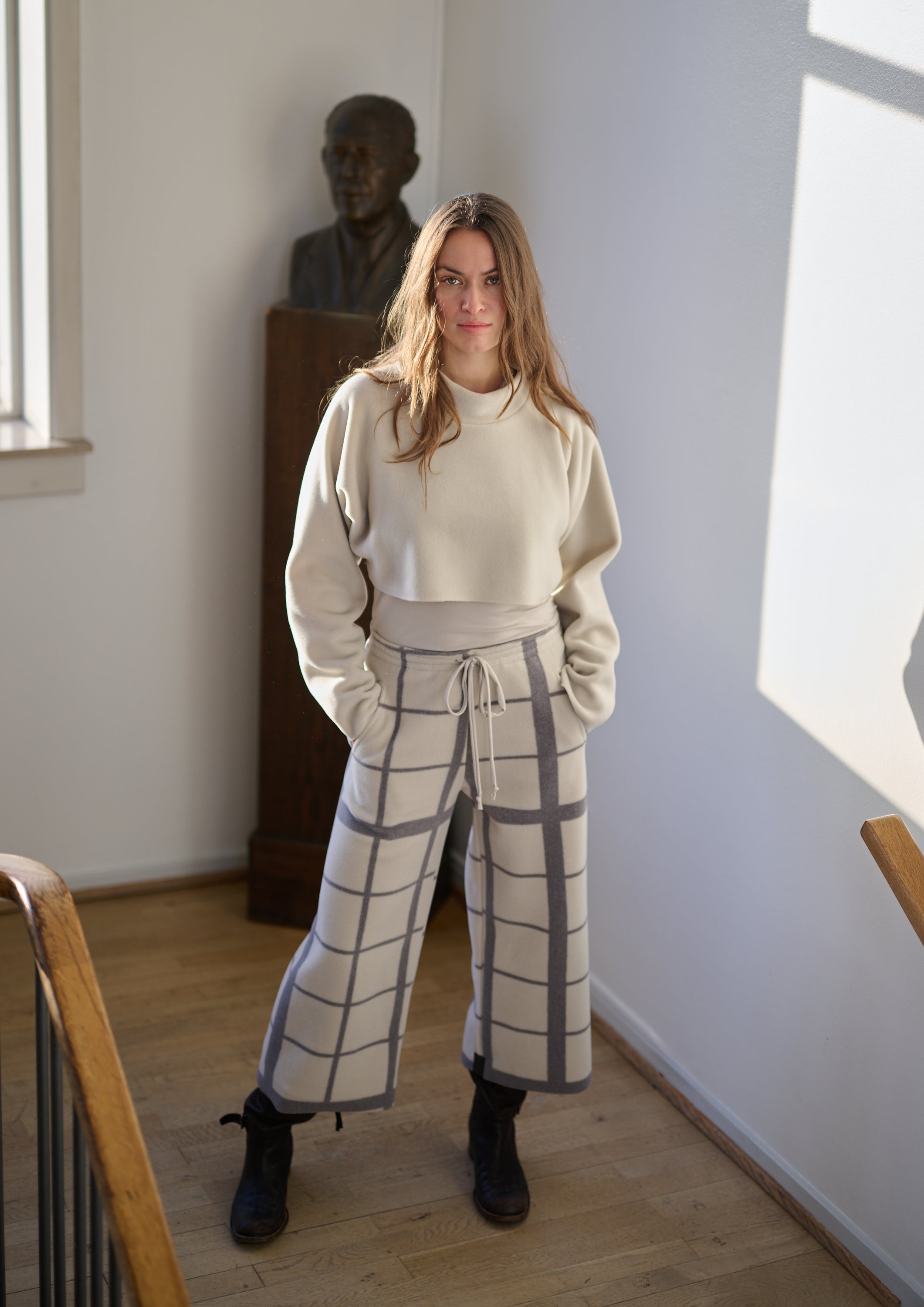 HENRIETTE STEFFENSEN COPENHAGEN FLARE BUKSER 3/4 LÆNGDE - 2115P BUKSER CLAN PRINT KIT 780