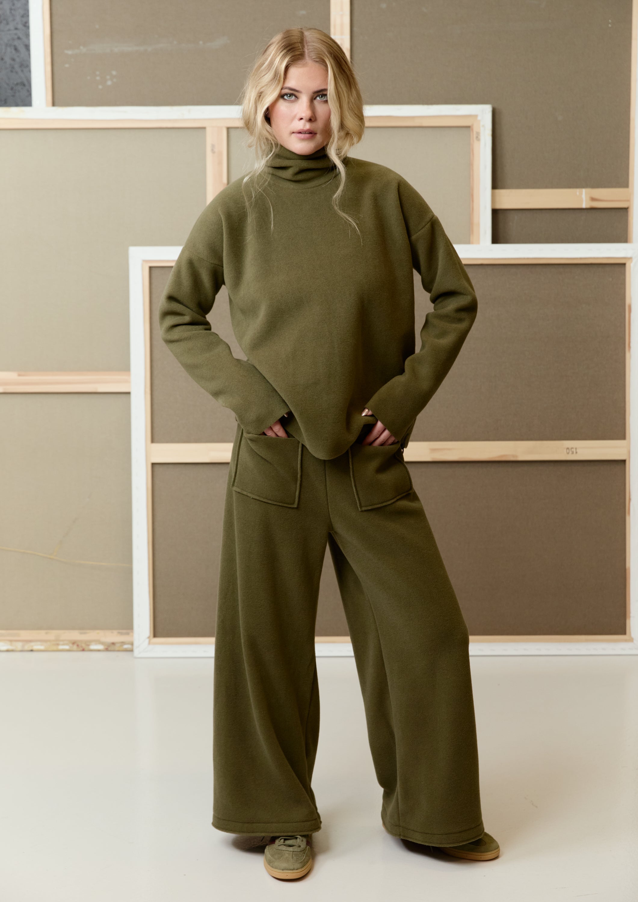 HENRIETTE STEFFENSEN COPENHAGEN FLARE BUKSER 3/4 LÆNGDE - 2124 BUKSER MOSS 611