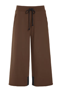 FLARE SWEAT BUKSER 3/4 - 72016 - CHOKOLATE