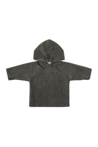 FLEECE BLUSE HÆTTE BABY - 108 - BARK