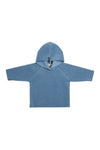 FLEECE BLUSE HÆTTE BABY - 108 - DUSTY BLUE