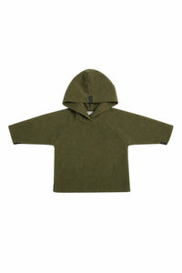 FLEECE BLUSE HÆTTE BABY - 108 - MOSS