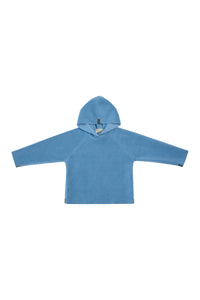 FLEECE BLUSE HÆTTE CHILD - 108 - DUSTY BLUE