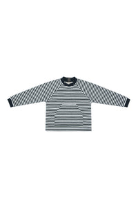 FLEECE BLUSE LOMME CHILD - 109 - STRIPES B&W