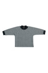 FLEECE BLUSE RUND HALS BABY - 107 - STRIPES B&W