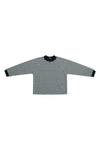 FLEECE BLUSE RUND HALS CHILD - 107 - STRIPES B&W