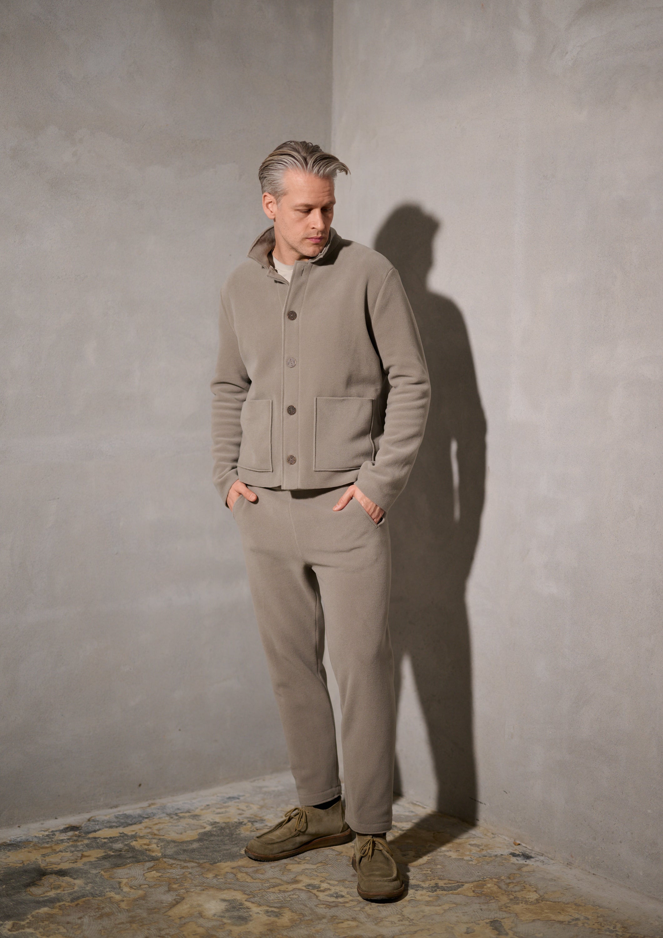 CARL BY STEFFENSEN COPENHAGEN FLEECE BUKSER - 1051C BUKSER ELEPHANT 654