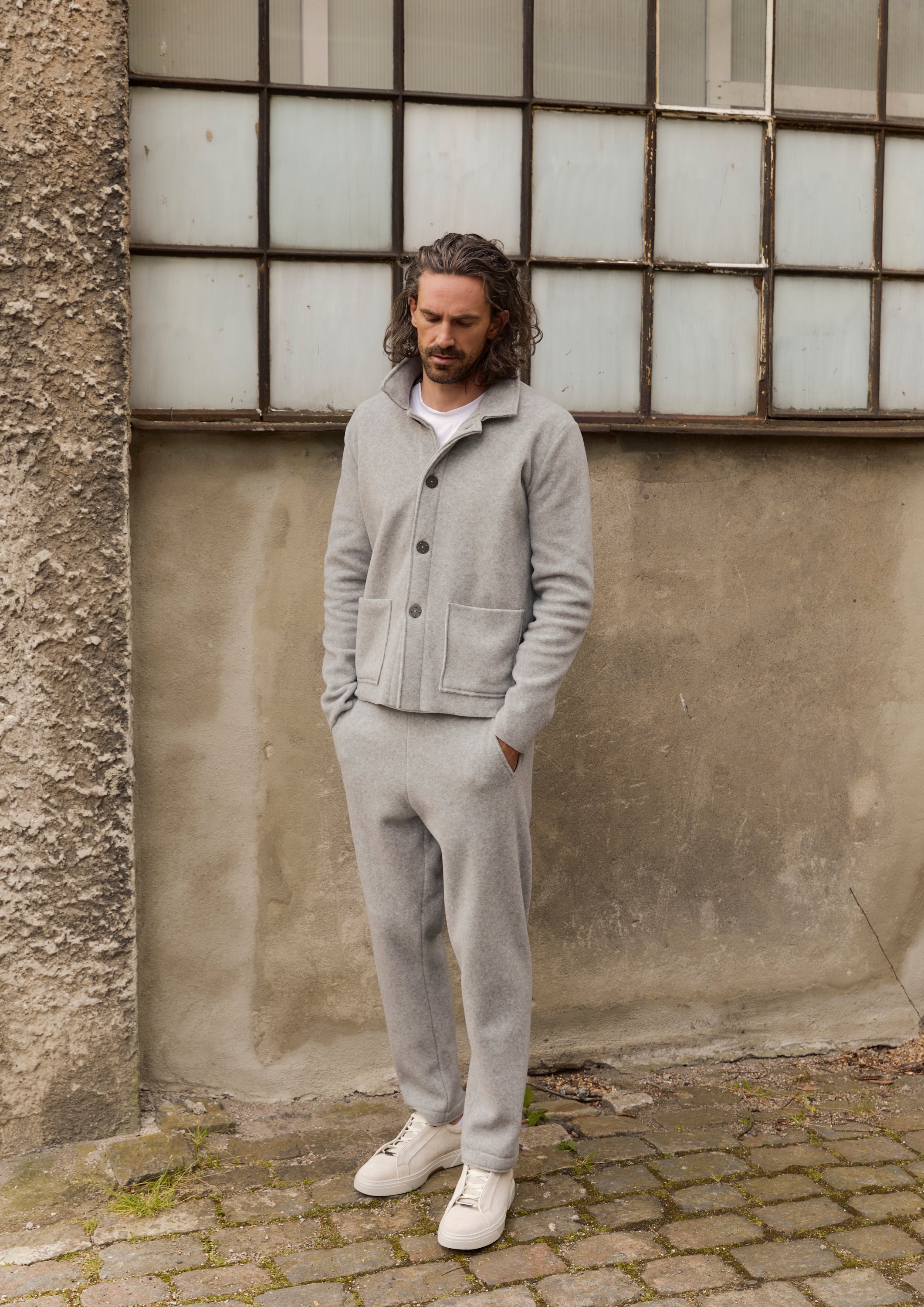 CARL BY STEFFENSEN COPENHAGEN FLEECE BUKSER - 1051C BUKSER LIGHT GREY 876
