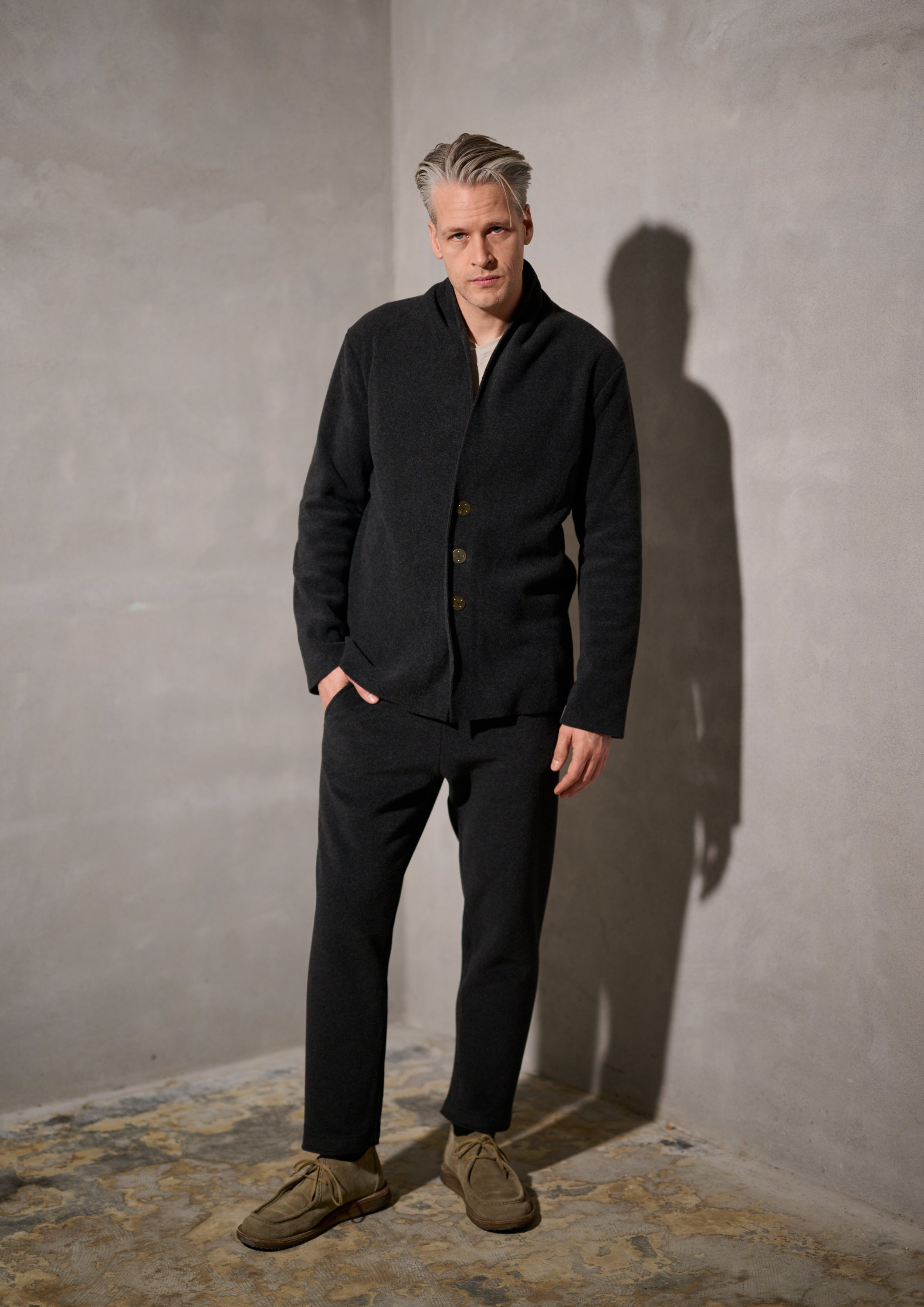 CARL BY STEFFENSEN COPENHAGEN FLEECE BUKSER - 1051C BUKSER SOFT BLACK 914