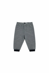 FLEECE BUKSER BABY - 216 - STRIPES B&W