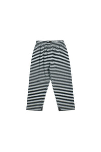 FLEECE BUKSER CHILD - 215 - STRIPES B&W