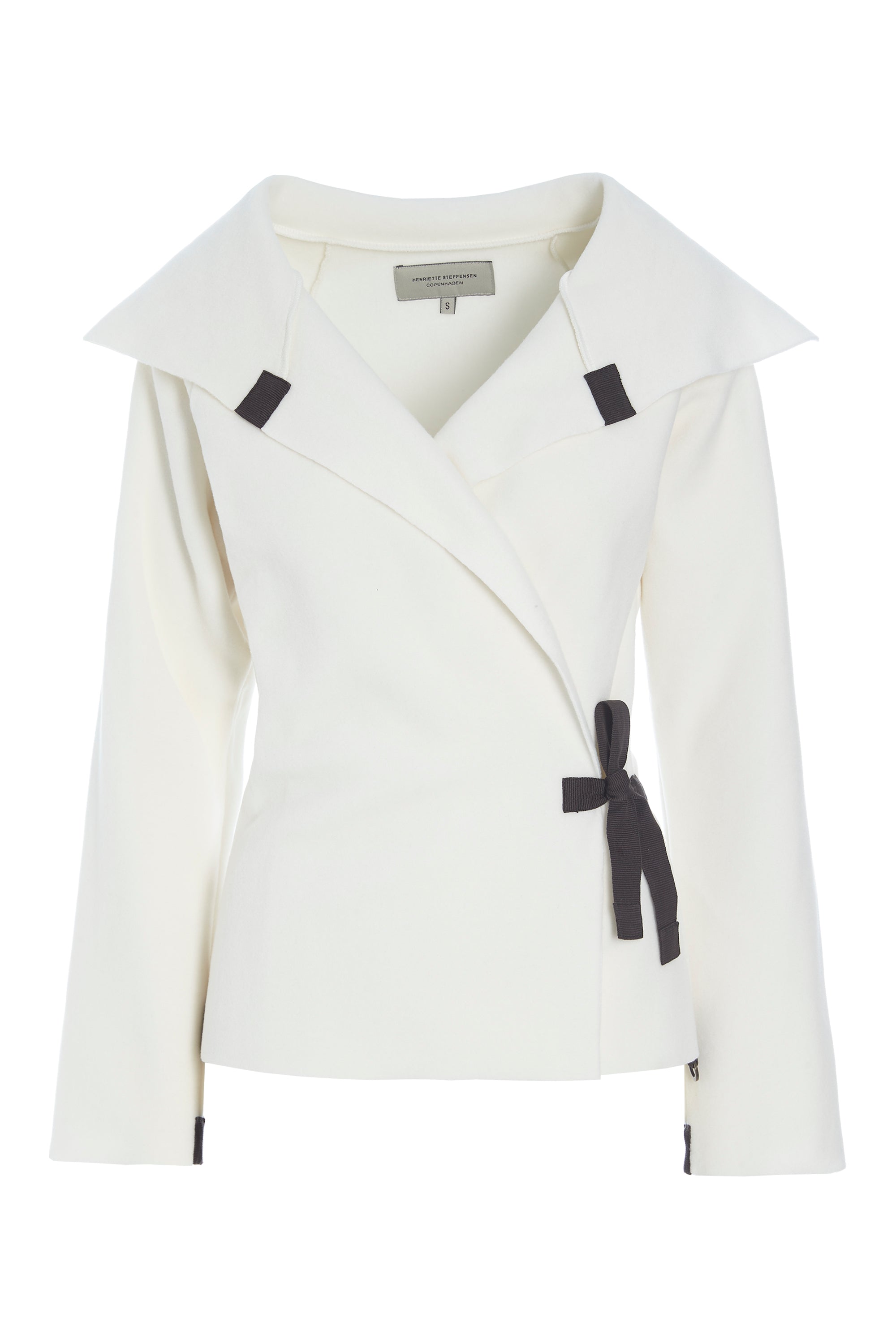 HENRIETTE STEFFENSEN COPENHAGEN FLEECE SLÅ OM CARDIGAN - 7146 CARDIGANS OFF WHITE 802