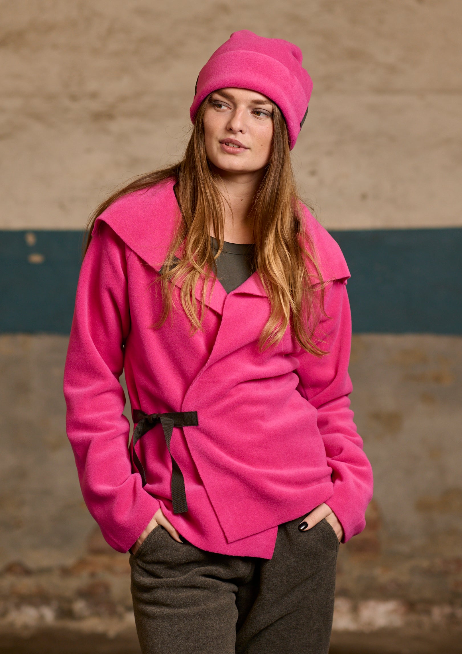 HENRIETTE STEFFENSEN COPENHAGEN FLEECE SLÅ OM CARDIGAN - 7146 CARDIGANS PINK 369