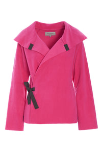 FLEECE SLÅ OM CARDIGAN - 7146 - PINK