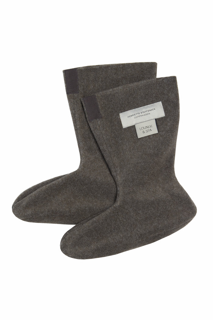 HENRIETTE STEFFENSEN COPENHAGEN FLEECE SOKKER DAME - 4090 L & S ACCESSORIES BARK 320