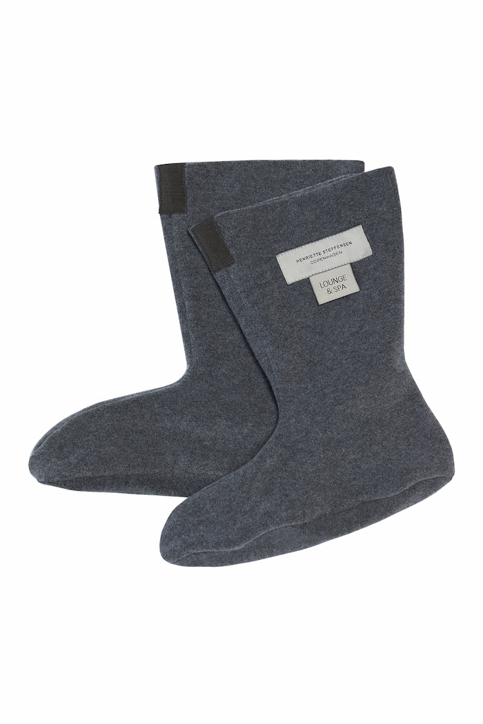 HENRIETTE STEFFENSEN COPENHAGEN FLEECE SOKKER DAME - 4090 L & S ACCESSORIES GREY 905