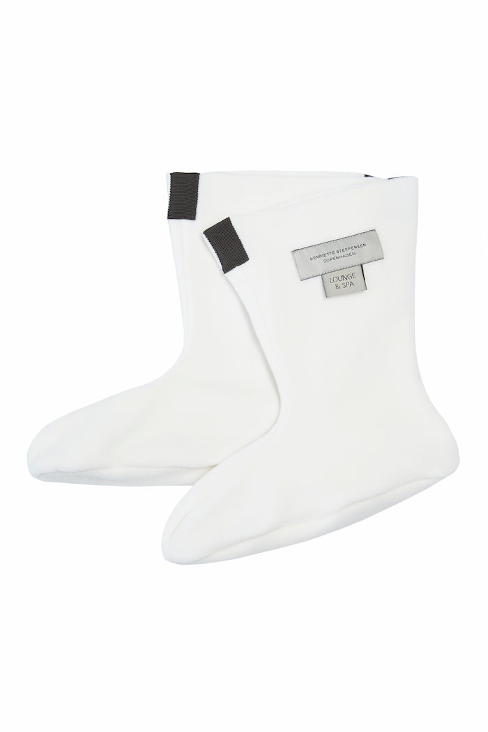 HENRIETTE STEFFENSEN COPENHAGEN FLEECE SOKKER DAME - 4090 L & S ACCESSORIES OFF WHITE 802