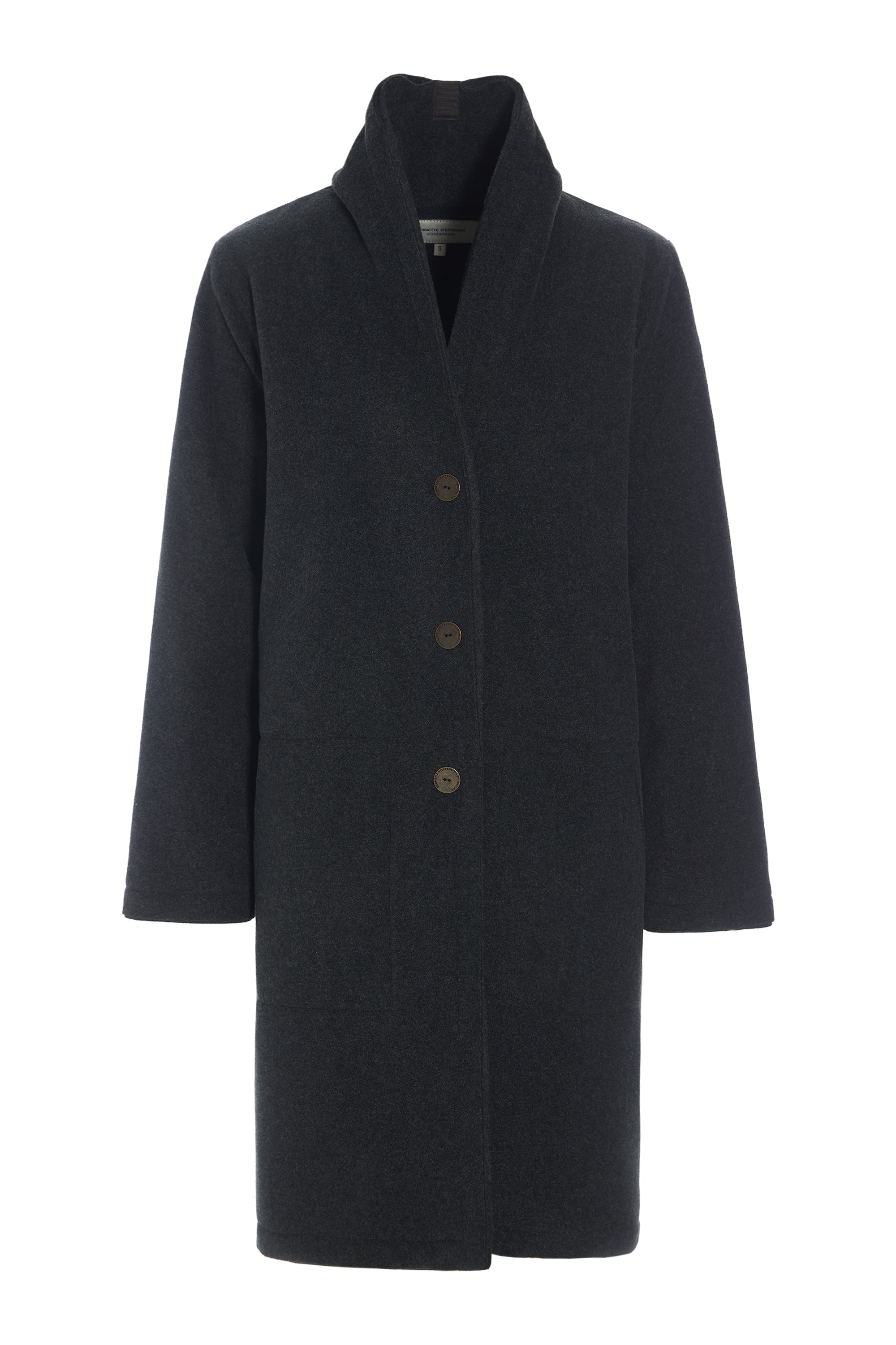 HENRIETTE STEFFENSEN COPENHAGEN FRAKKE DOBBELT LAG - 7165 COATS SOFT BLACK 914