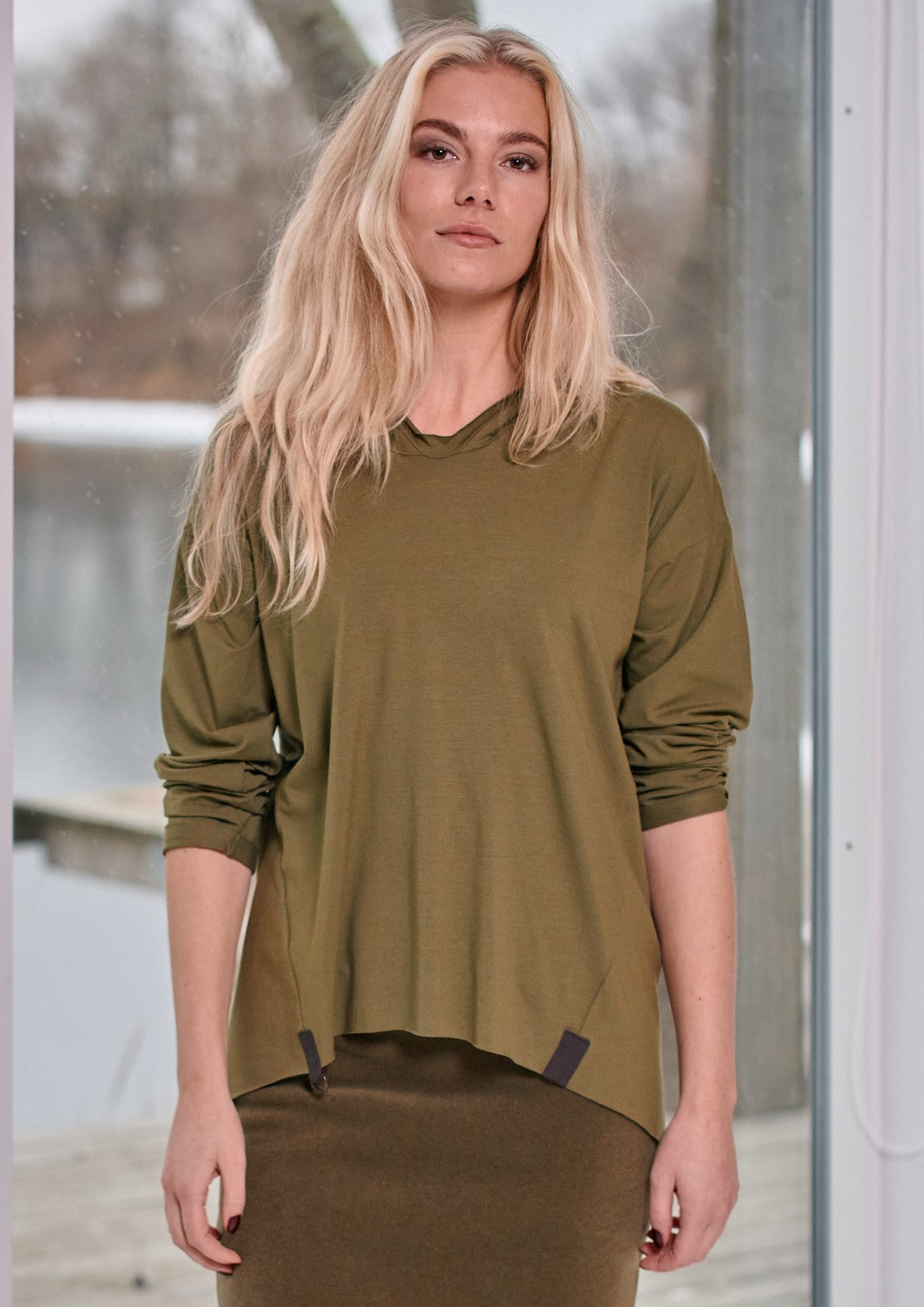 HENRIETTE STEFFENSEN COPENHAGEN HÆTTEBLUSE - 96067 HOODIES MOSS 611