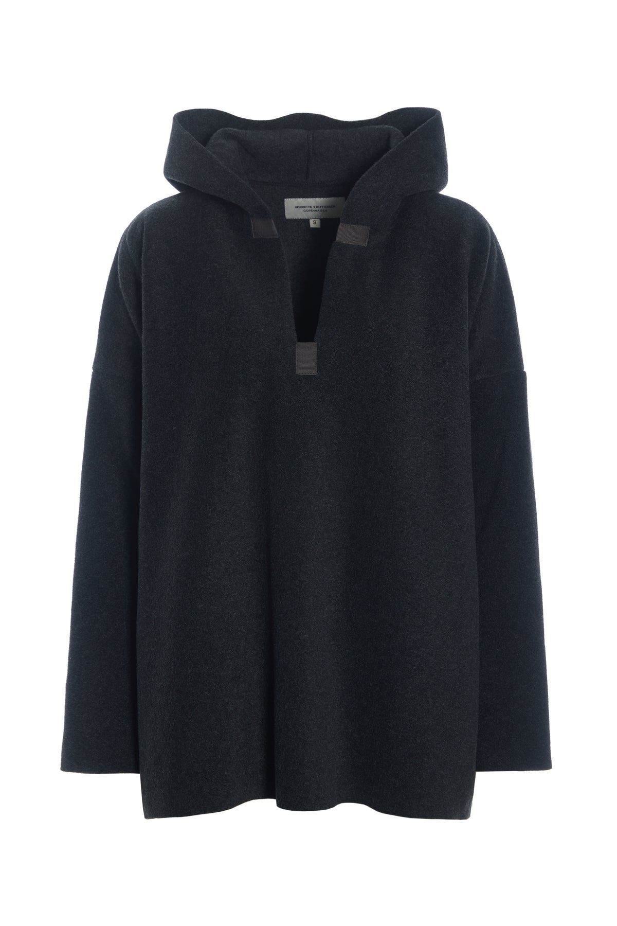 HENRIETTE STEFFENSEN COPENHAGEN HÆTTETRØJE - 1413 BLUSER SOFT BLACK 914