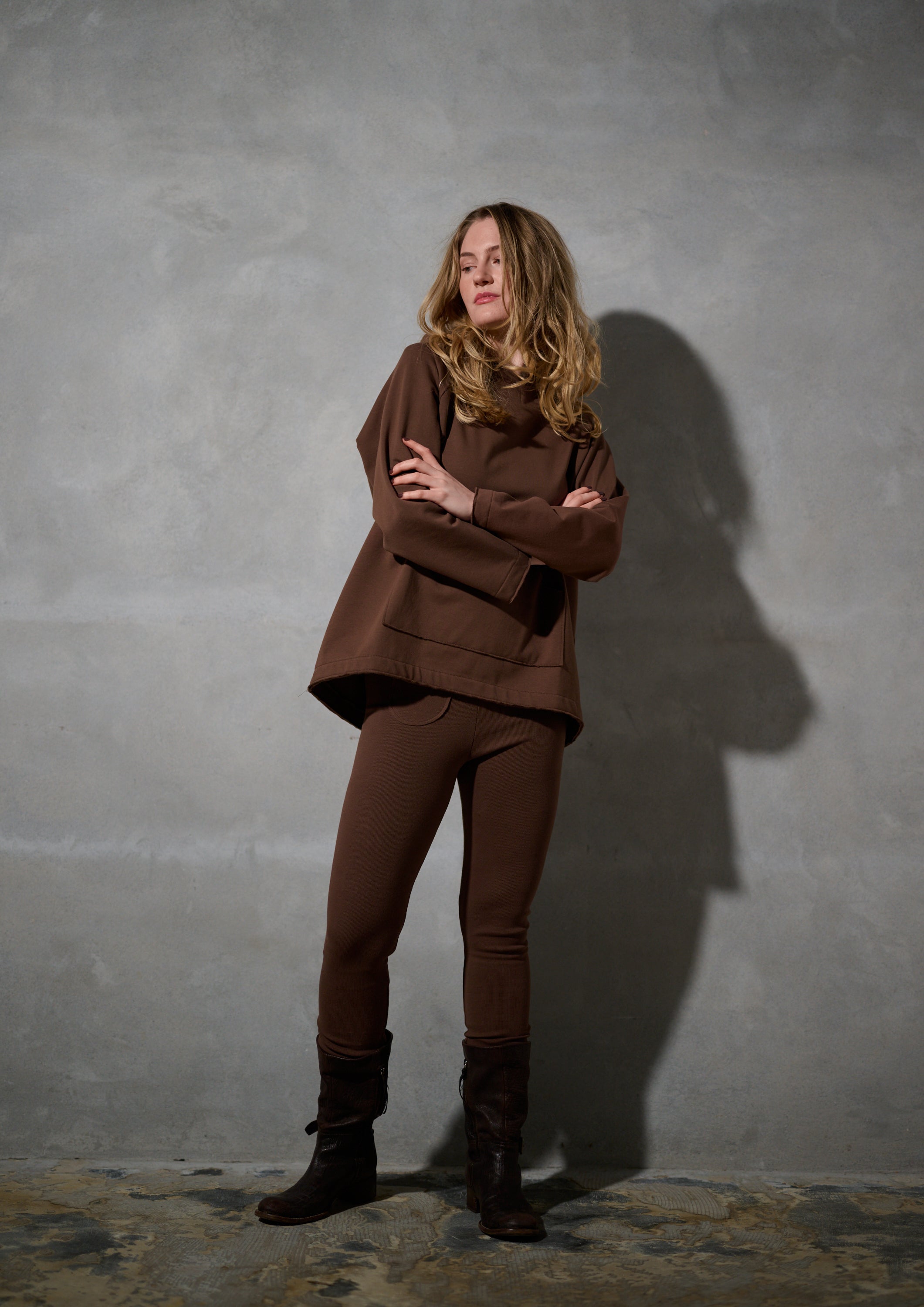 HENRIETTE STEFFENSEN COPENHAGEN HÆTTETRØJE - 71015 HOODIES CHOCOLATE 844