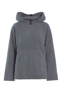 HÆTTETRØJE MED LOMMER - 1298 - GREY