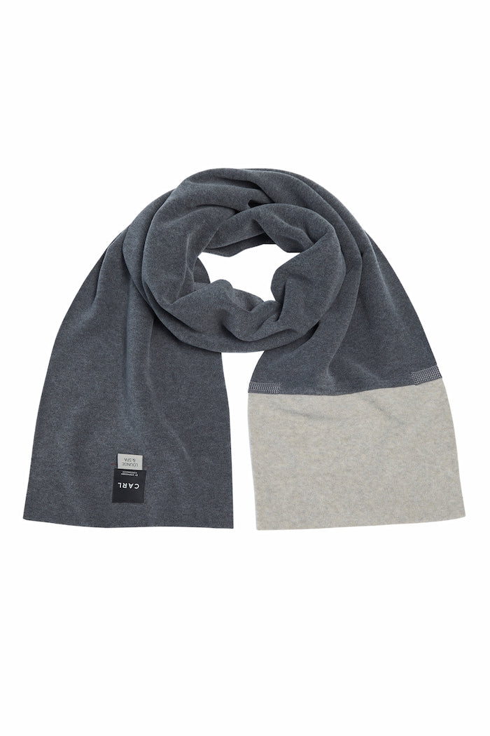CARL BY STEFFENSEN COPENHAGEN HALSTØRKLÆDE MÆND - 1015C L & S ACCESSORIES GREY/SAND 940