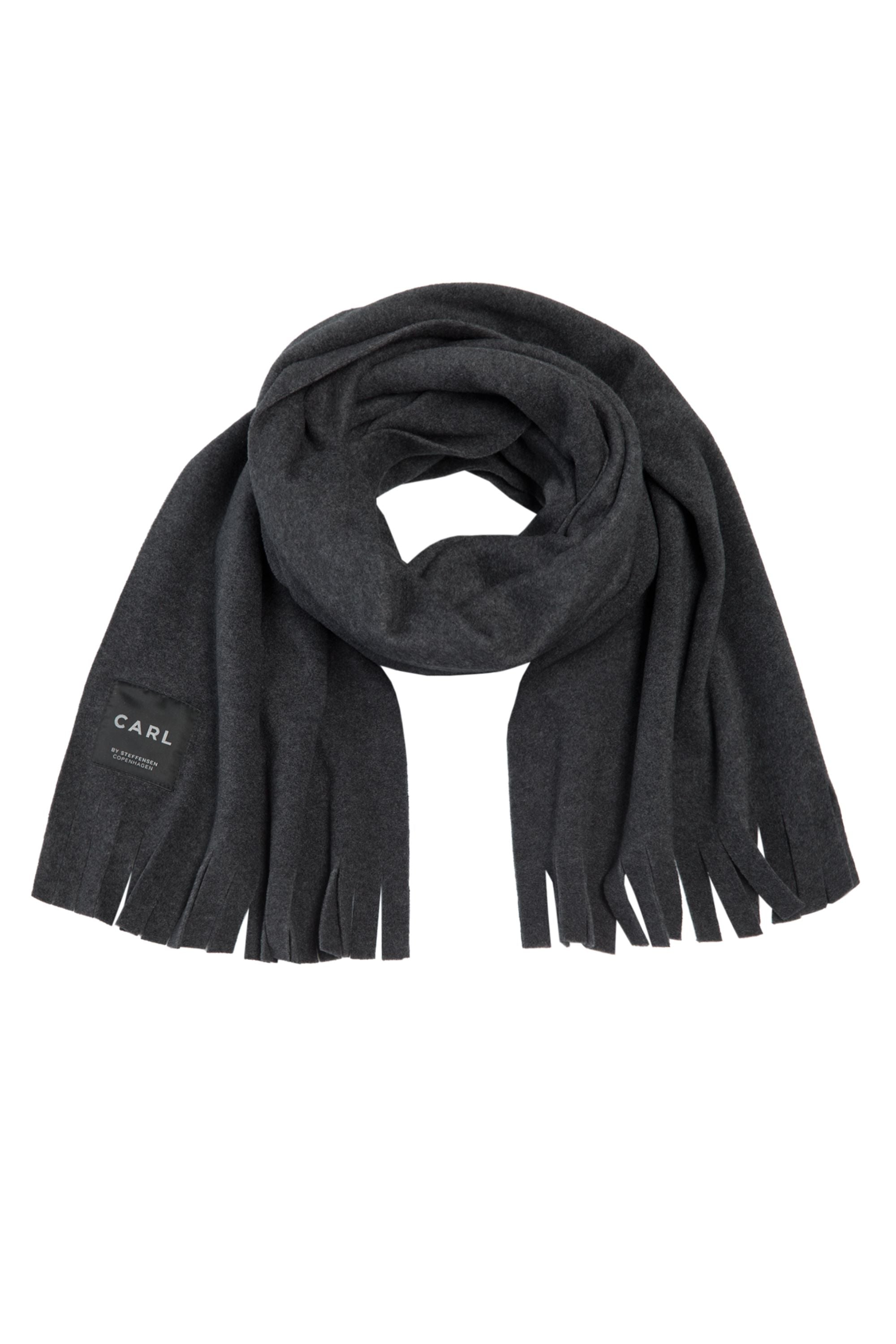 CARL BY STEFFENSEN COPENHAGEN HALSTØRKLÆDE M/ FRYNSER - 1006C SCARFS ANTRACITE 902