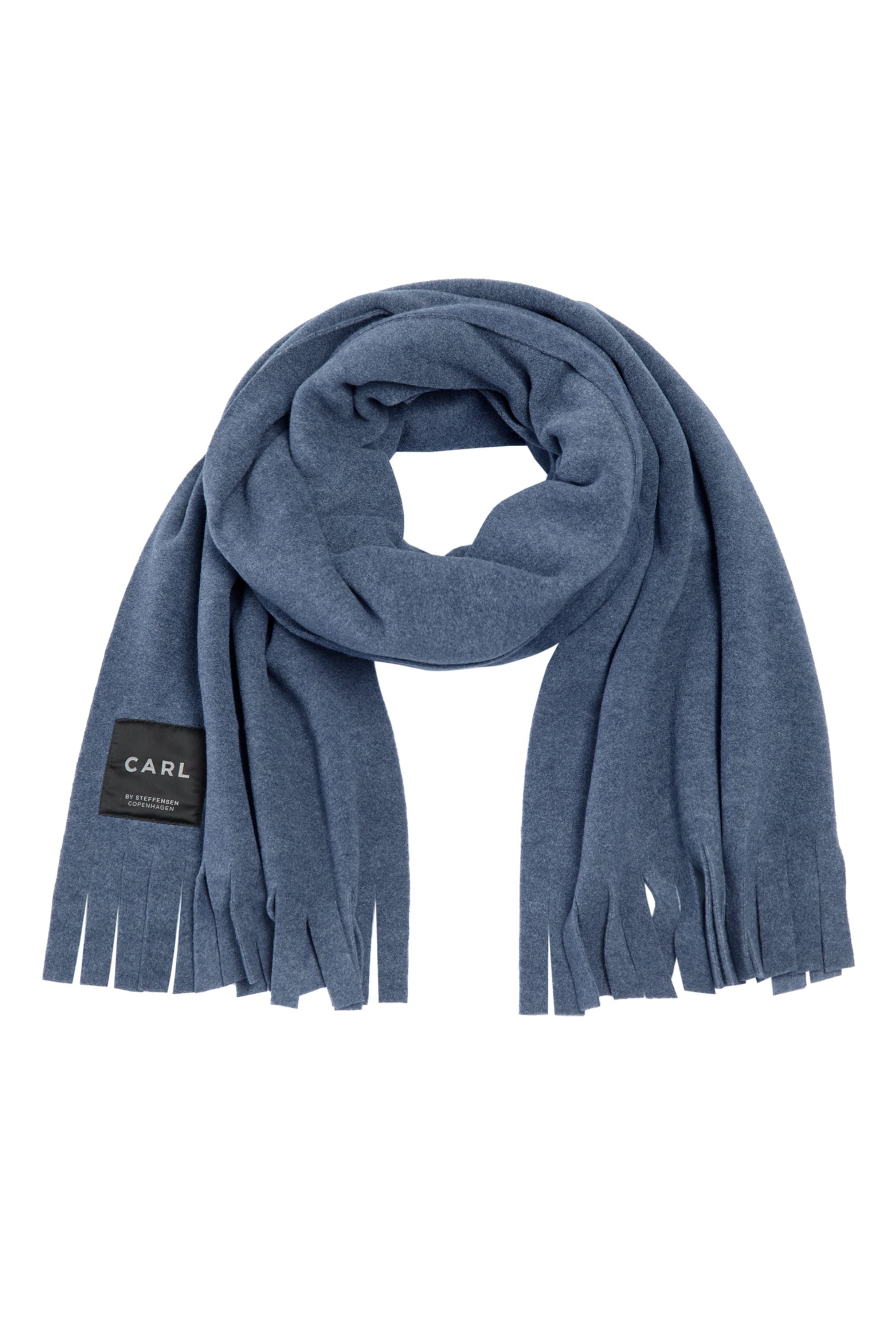 CARL BY STEFFENSEN COPENHAGEN HALSTØRKLÆDE M/ FRYNSER - 1006C SCARFS BLUE 500