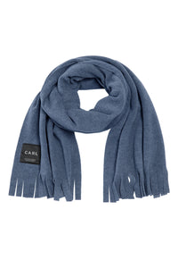 HALSTØRKLÆDE M/ FRYNSER - 1006C - BLUE