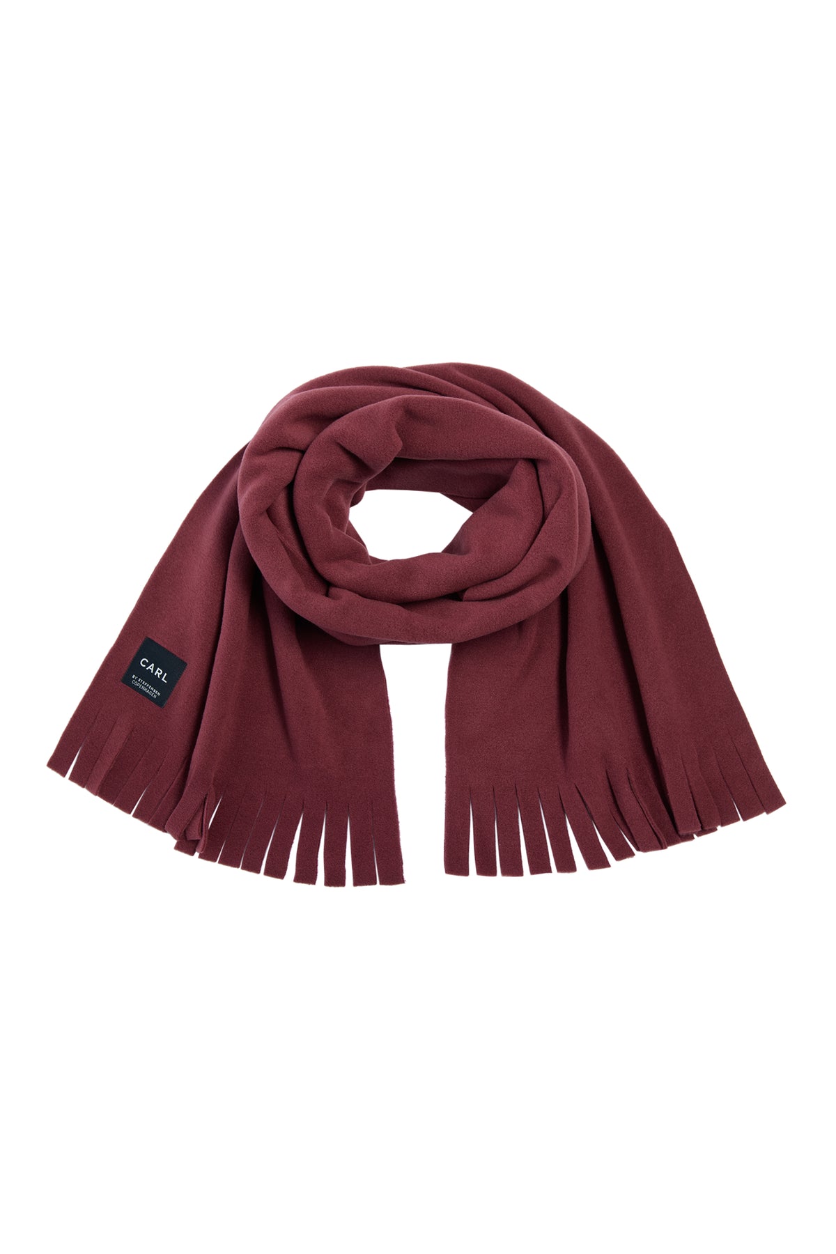CARL BY STEFFENSEN COPENHAGEN HALSTØRKLÆDE M/ FRYNSER - 1006C SCARFS BORDEAUX 474