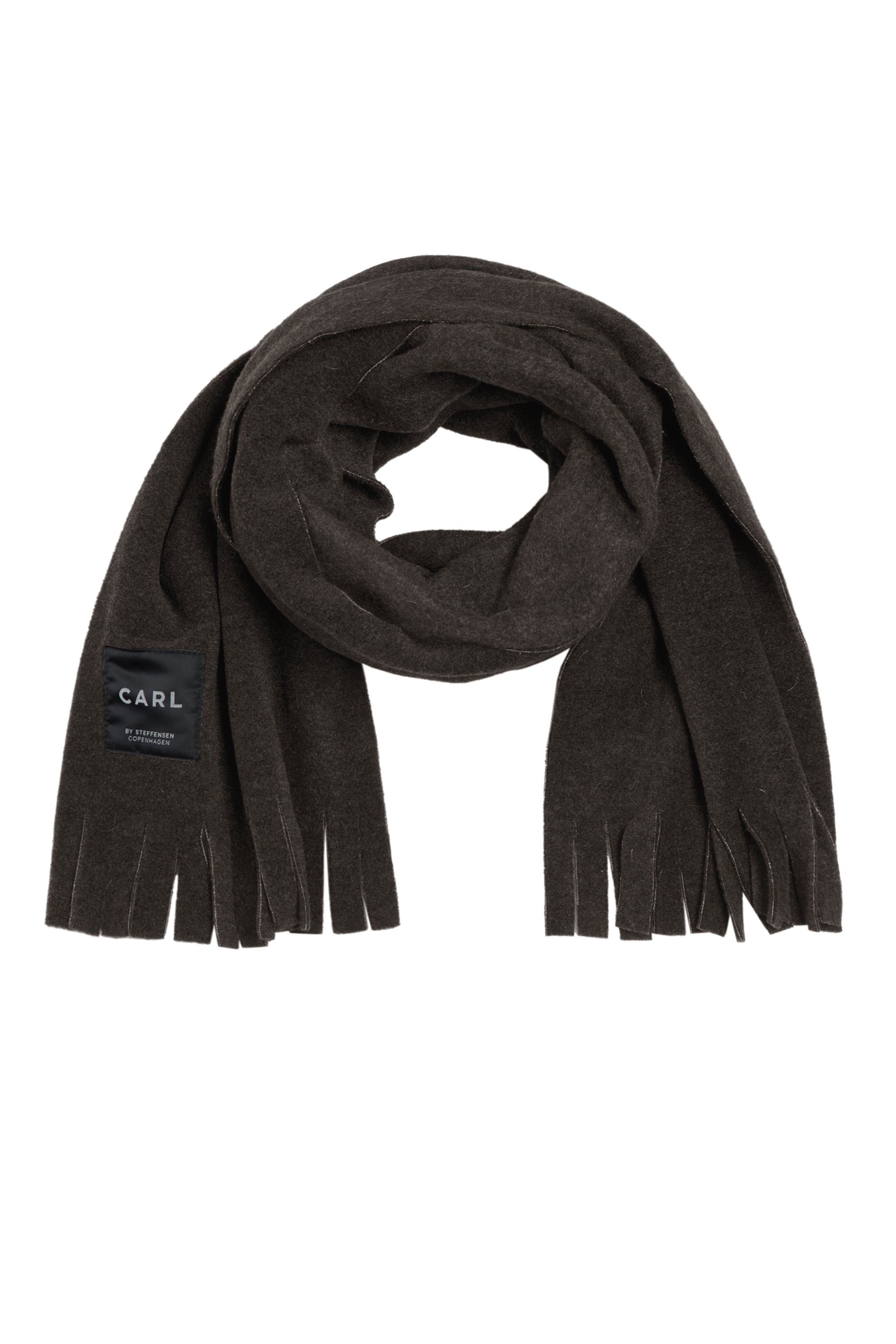 CARL BY STEFFENSEN COPENHAGEN HALSTØRKLÆDE M/ FRYNSER - 1006C SCARFS CHOCOLATE 844