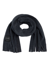 HALSTØRKLÆDE M/ FRYNSER - 1006C - DEEP BLUE