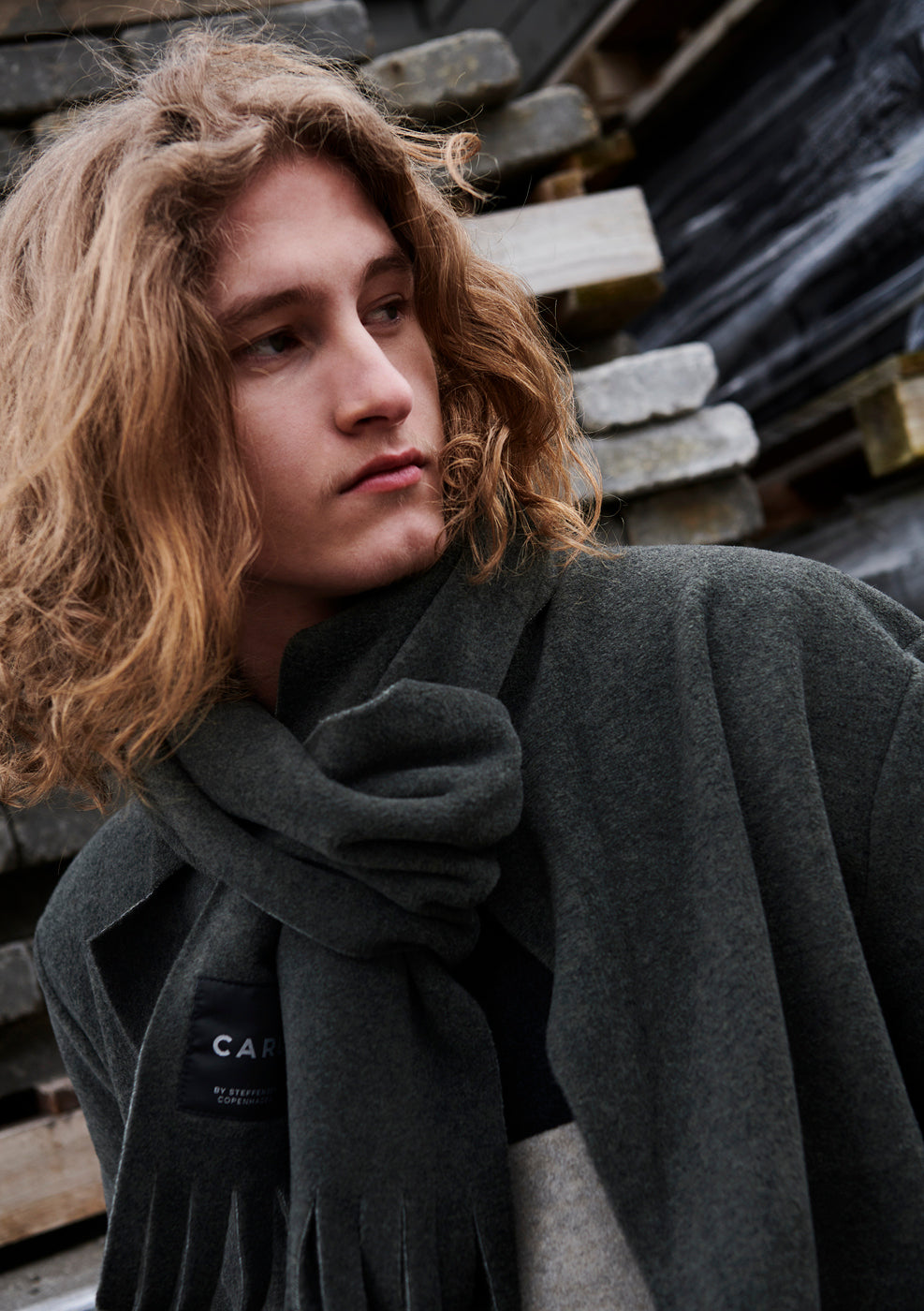CARL BY STEFFENSEN COPENHAGEN HALSTØRKLÆDE M/ FRYNSER - 1006C SCARFS FORREST 600