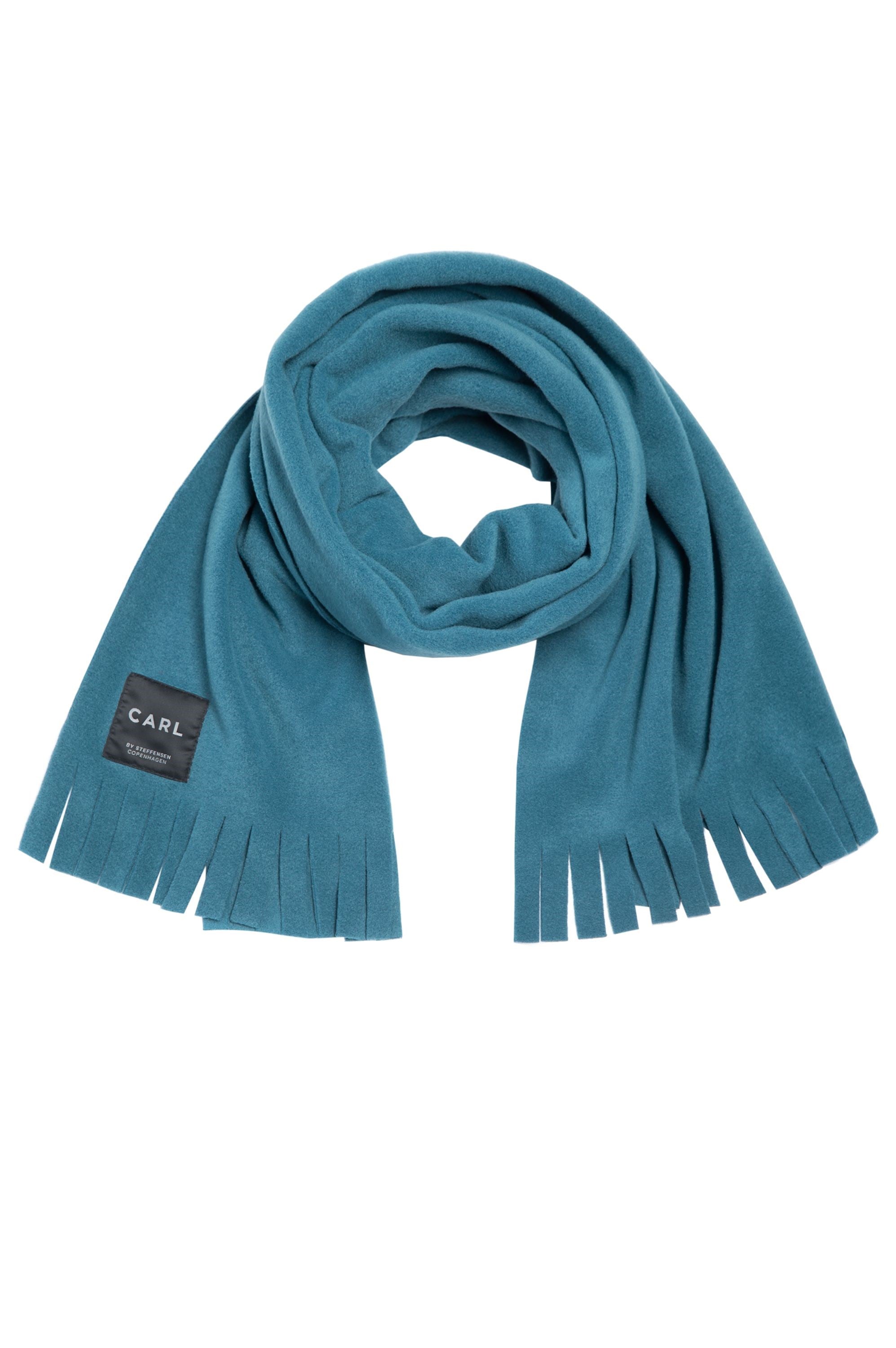 CARL BY STEFFENSEN COPENHAGEN HALSTØRKLÆDE M/ FRYNSER - 1006C SCARFS PETROL 507
