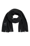 HALSTØRKLÆDE M/ FRYNSER - 1006C - SOFT BLACK