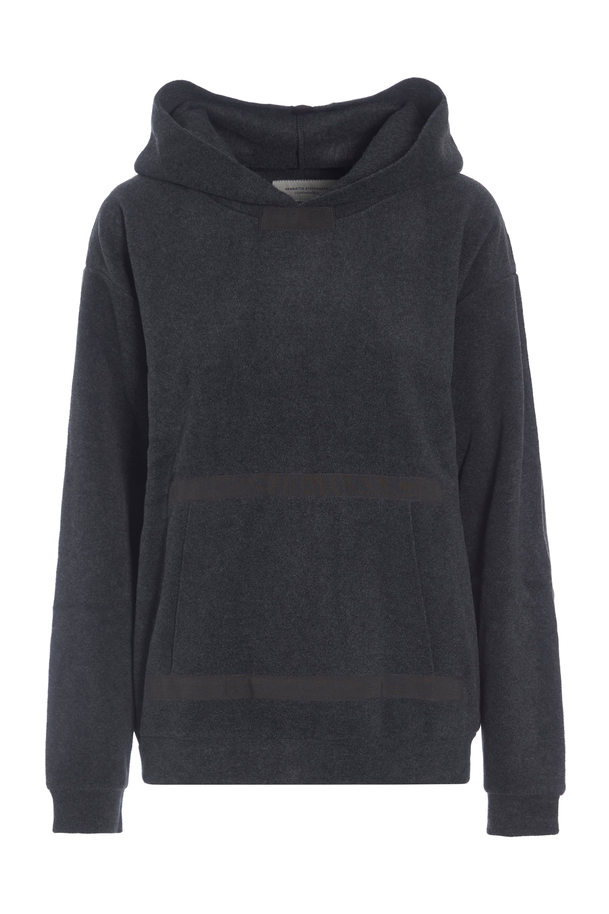 HENRIETTE STEFFENSEN COPENHAGEN HOODIE - 1344 SWEATERS fleece SOFT BLACK 914