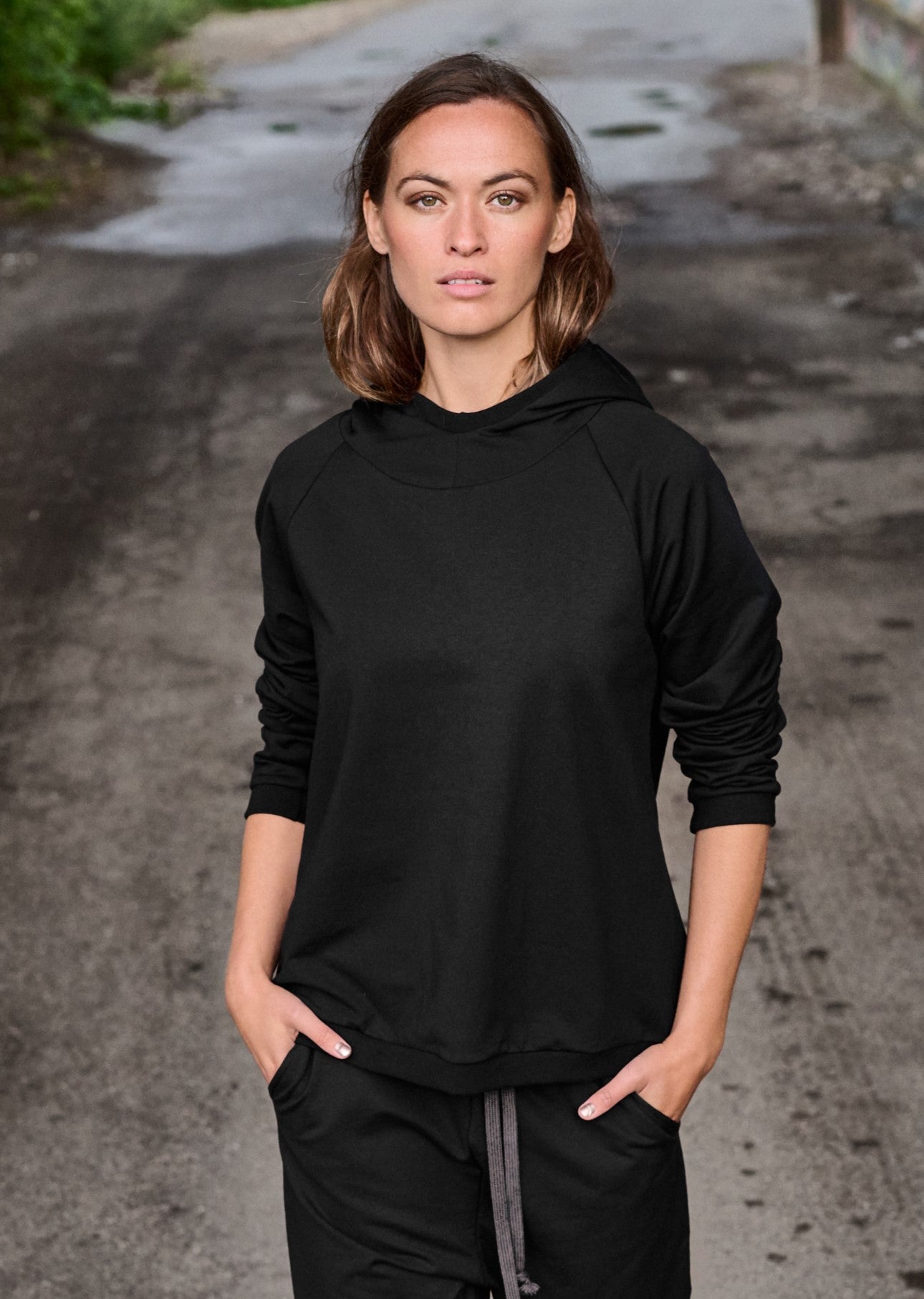 HENRIETTE STEFFENSEN COPENHAGEN HOODIE - 71604 HOODIES BLACK 900