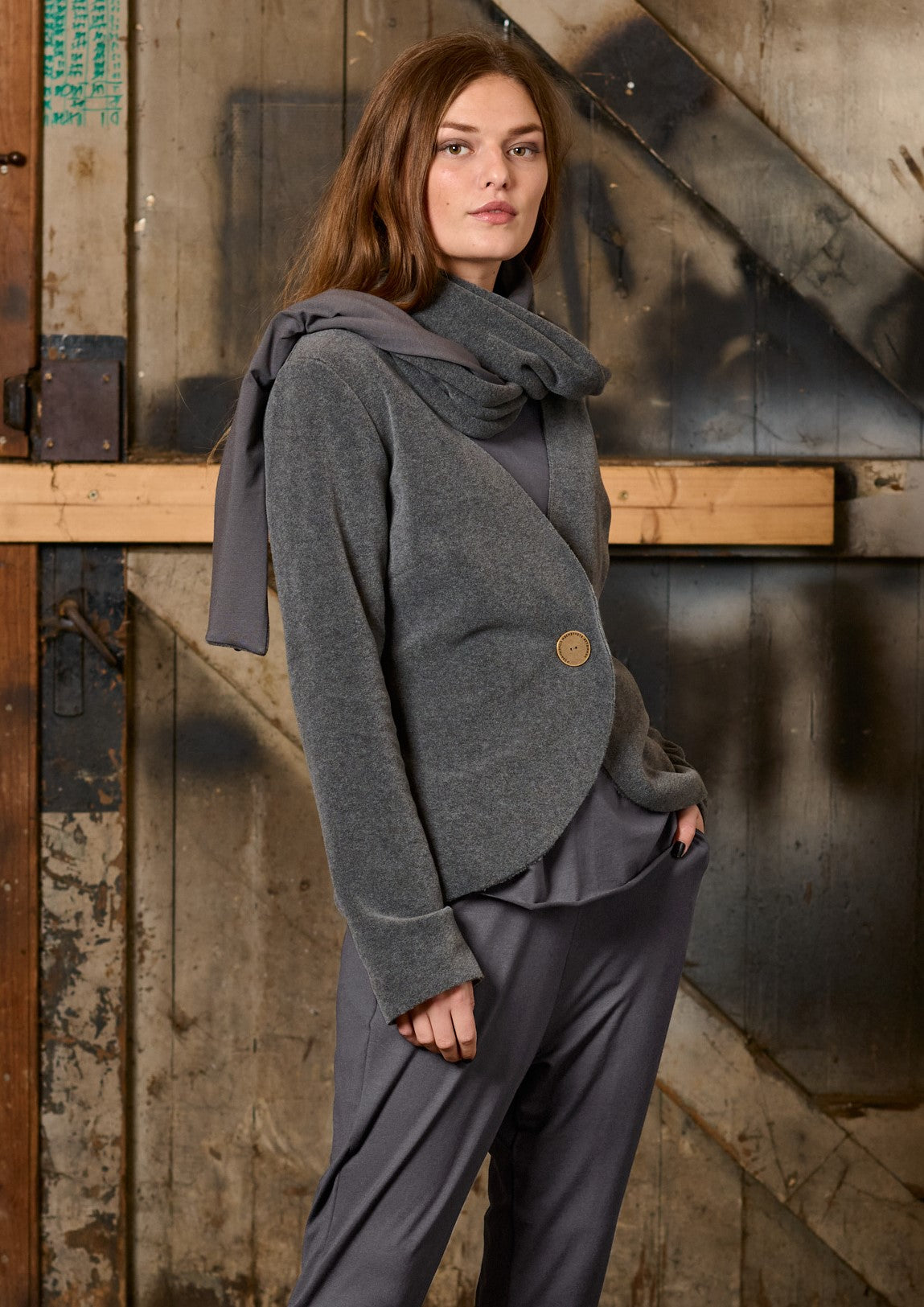 HENRIETTE STEFFENSEN COPENHAGEN JAKKE - 7147 CARDIGANS GREY 905