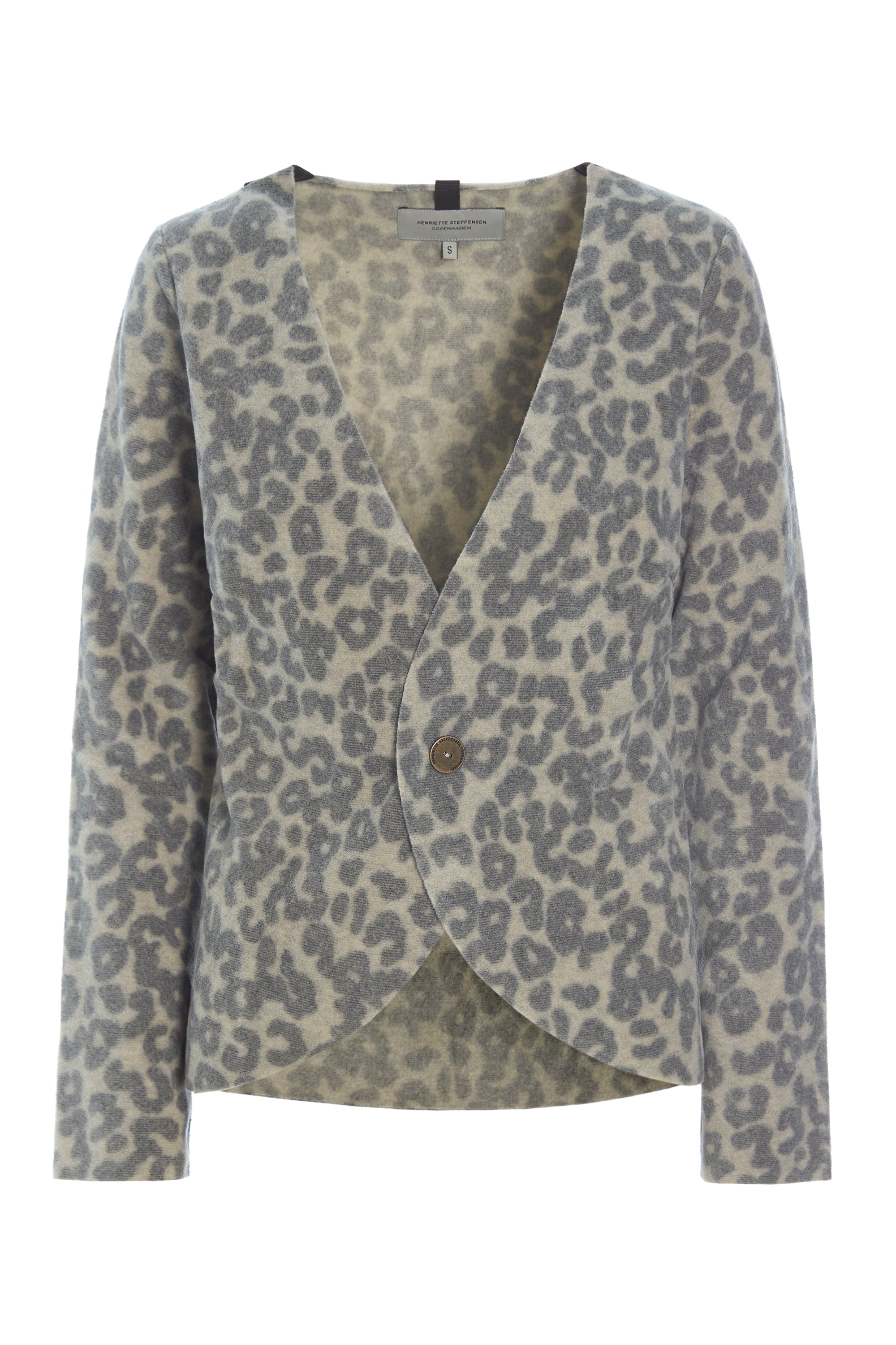 HENRIETTE STEFFENSEN COPENHAGEN JAKKE - 7147 CARDIGANS LEOPARD grey 105