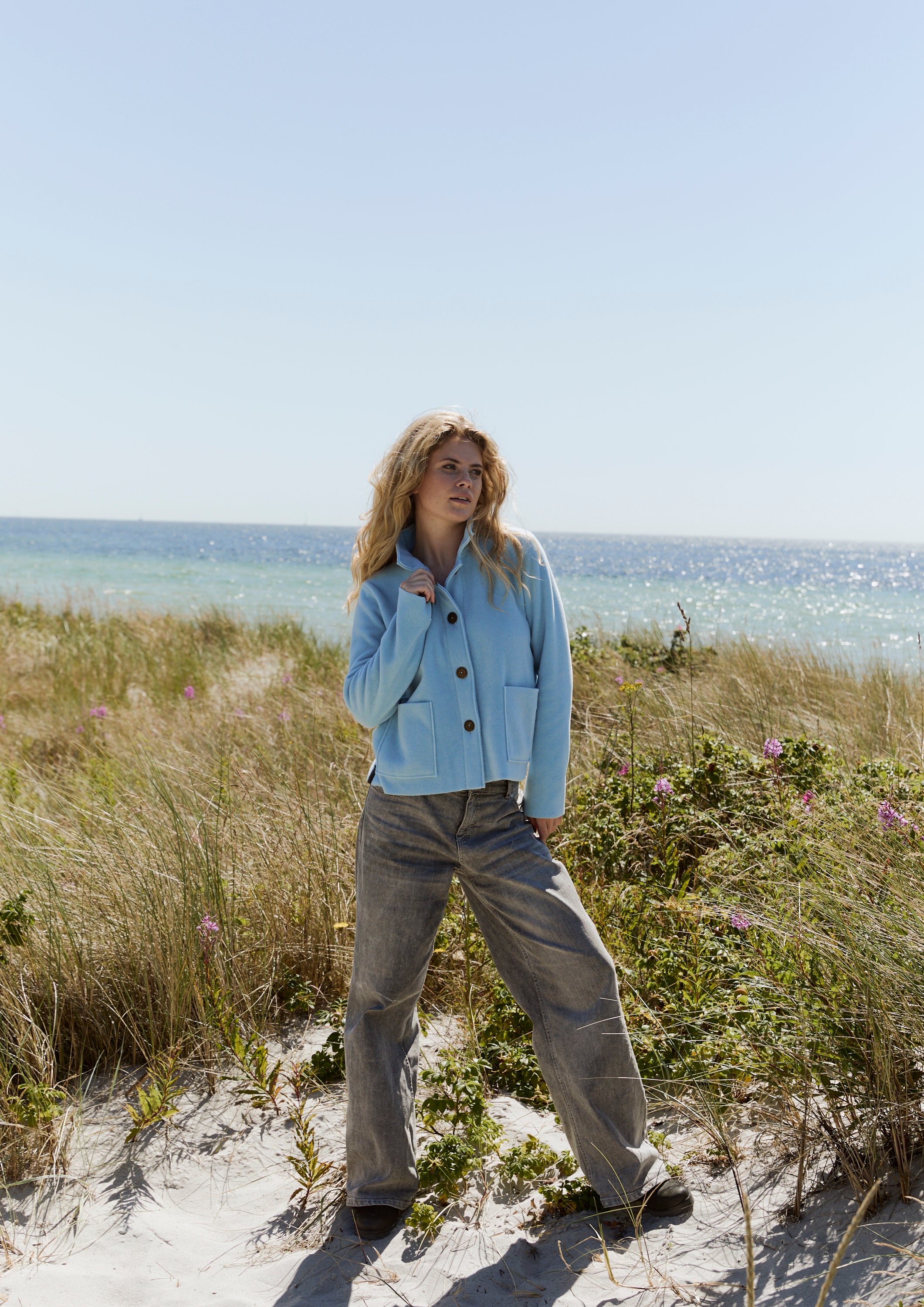 HENRIETTE STEFFENSEN COPENHAGEN JAKKE - 7164 CARDIGANS BABY BLUE 671
