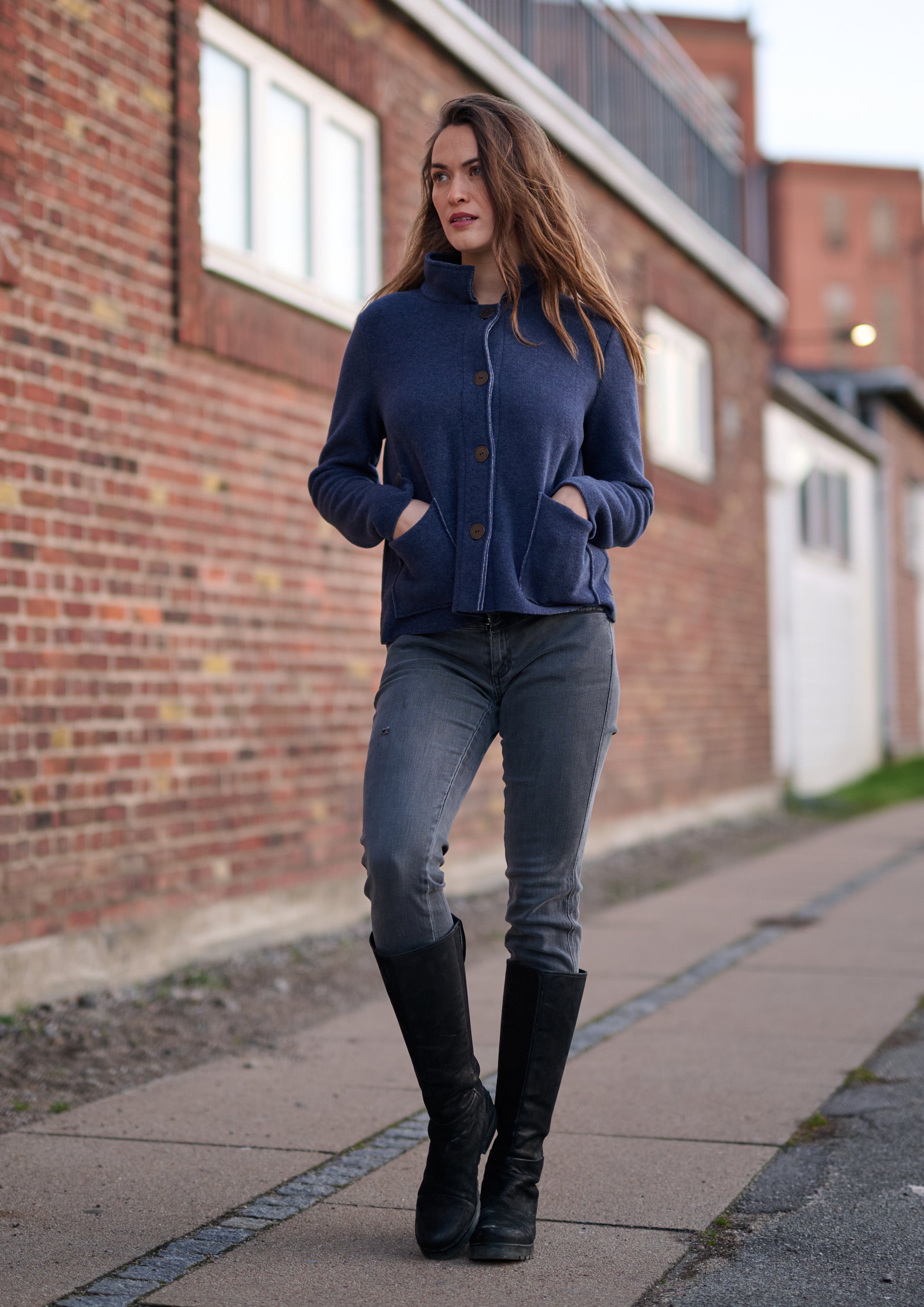 HENRIETTE STEFFENSEN COPENHAGEN JAKKE - 7164 CARDIGANS EVENING BLUE 690