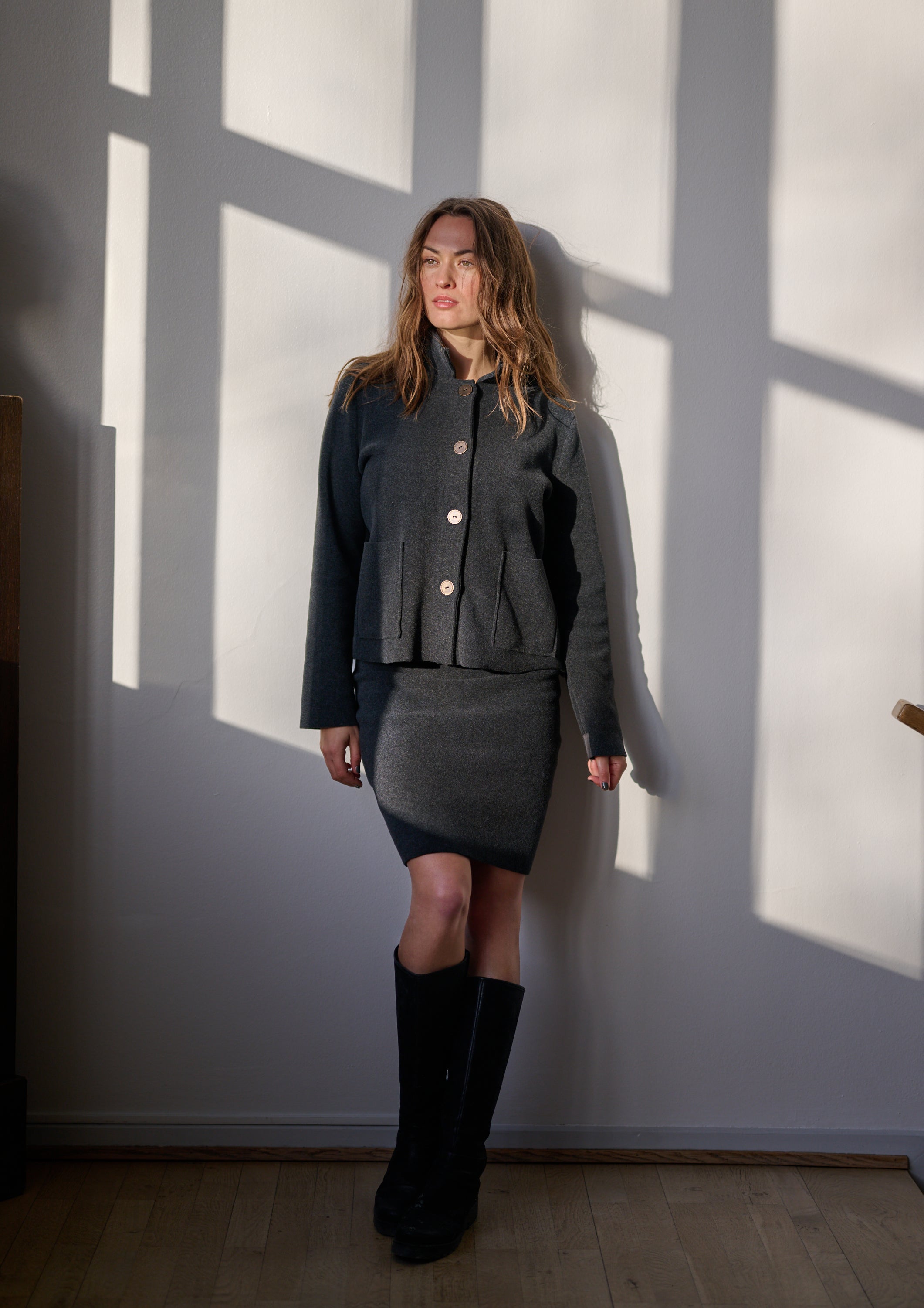 HENRIETTE STEFFENSEN COPENHAGEN JAKKE - 7164 CARDIGANS SOFT BLACK 914