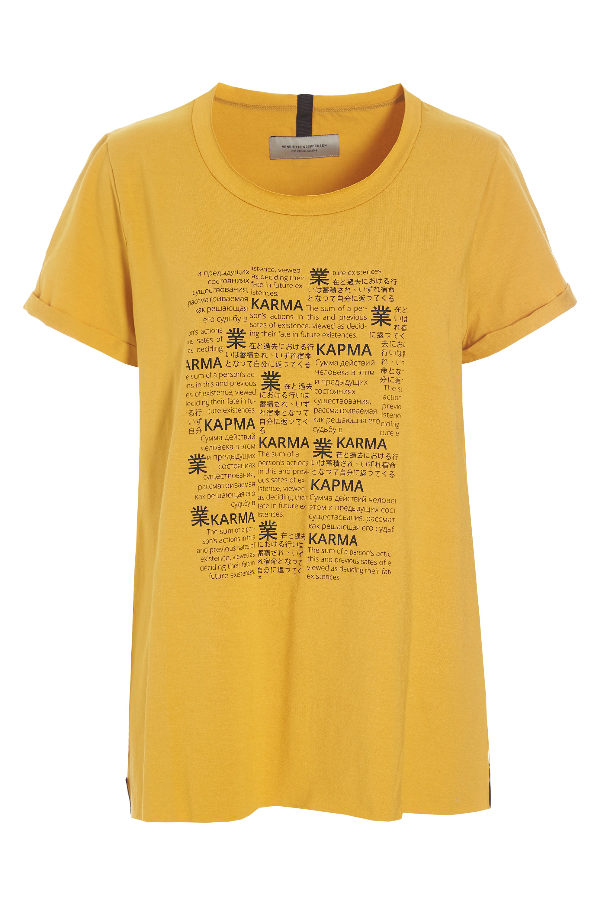 HENRIETTE STEFFENSEN COPENHAGEN KARMA T SHIRT - 96065 T-SHIRTS SAFRAN 701