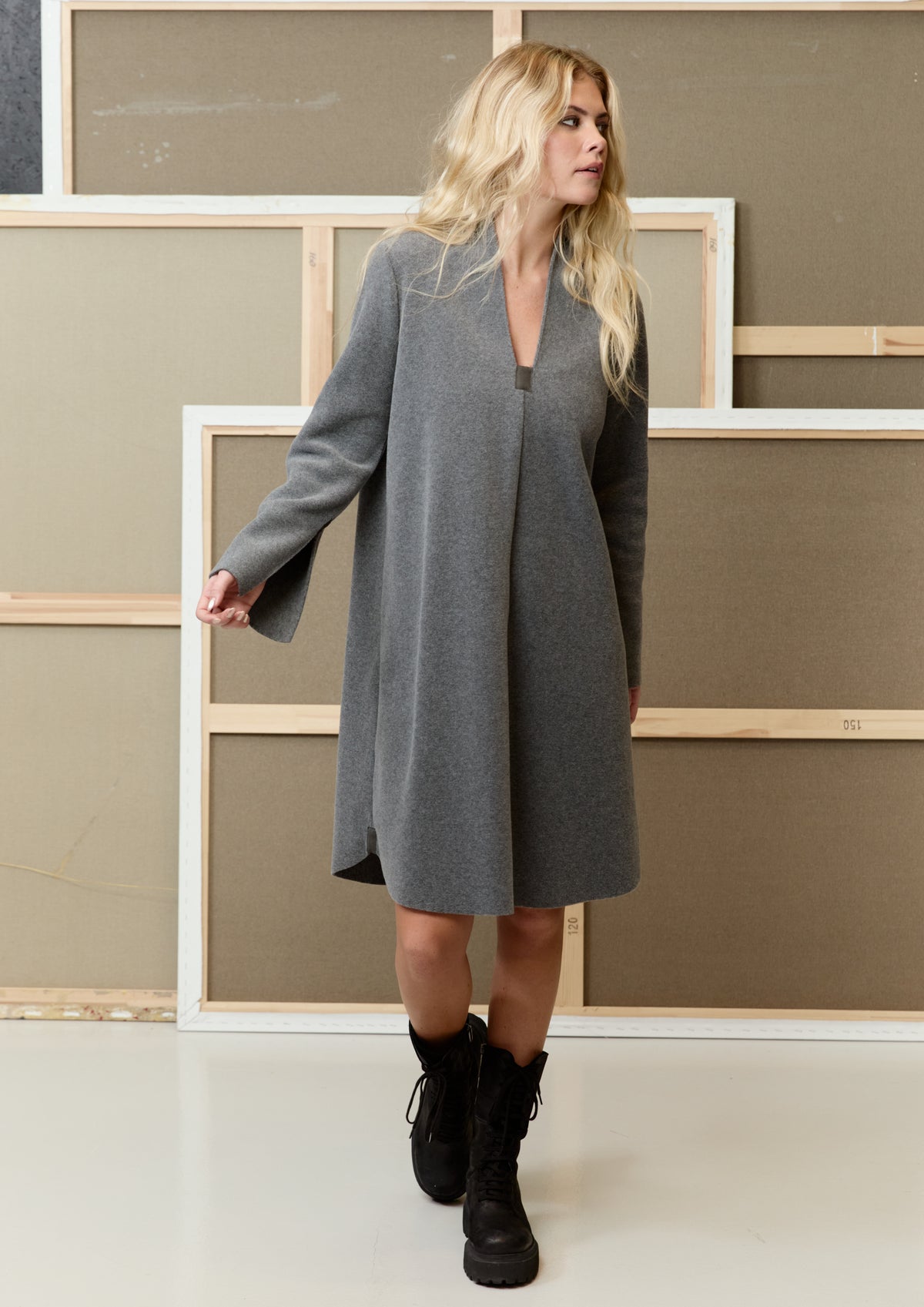 HENRIETTE STEFFENSEN COPENHAGEN KJOLE - 3257 KJOLER GREY 905
