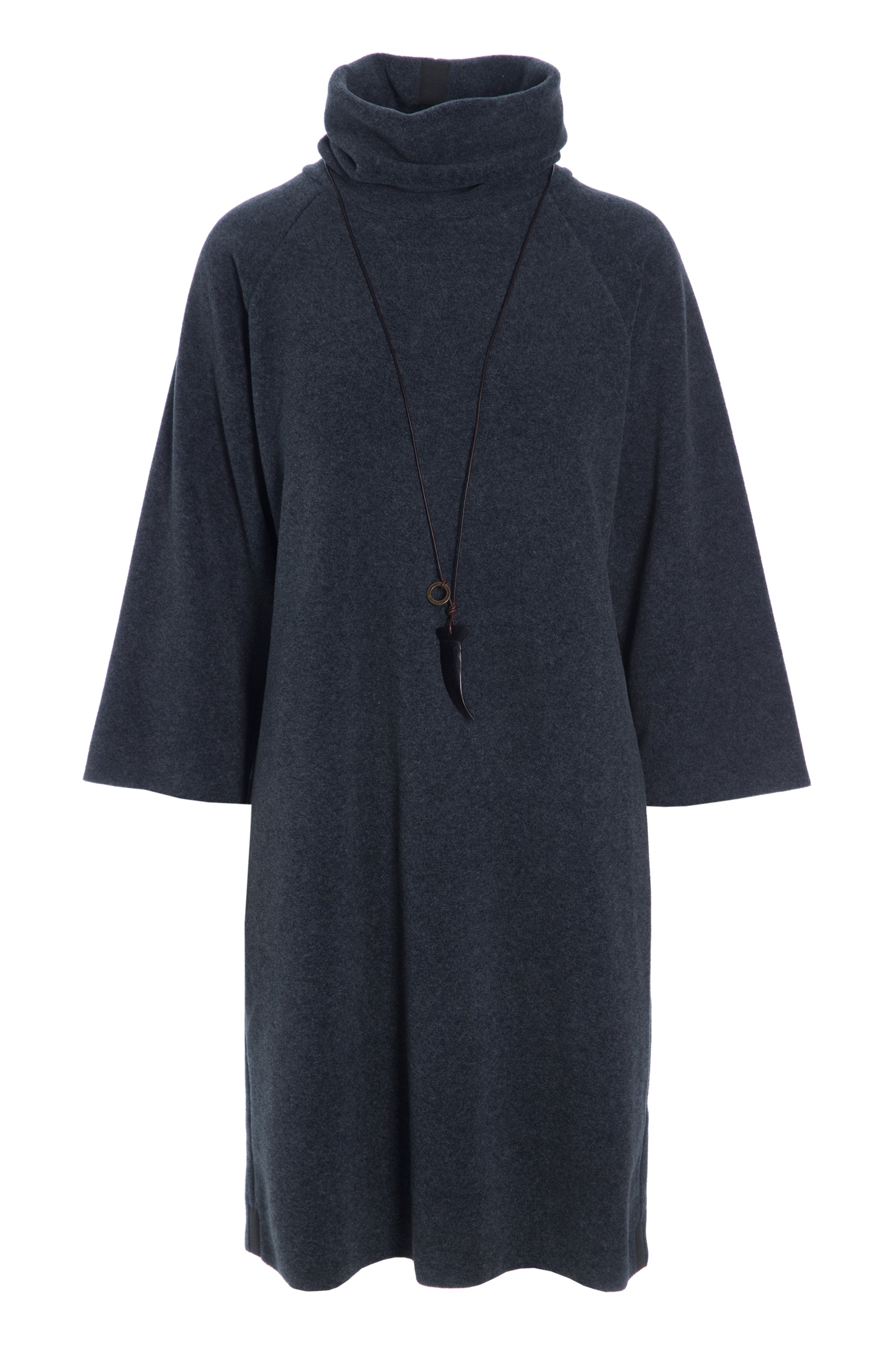 HENRIETTE STEFFENSEN COPENHAGEN KJOLE MED HØJ HALS - 3236 KJOLER DEEP BLUE 502