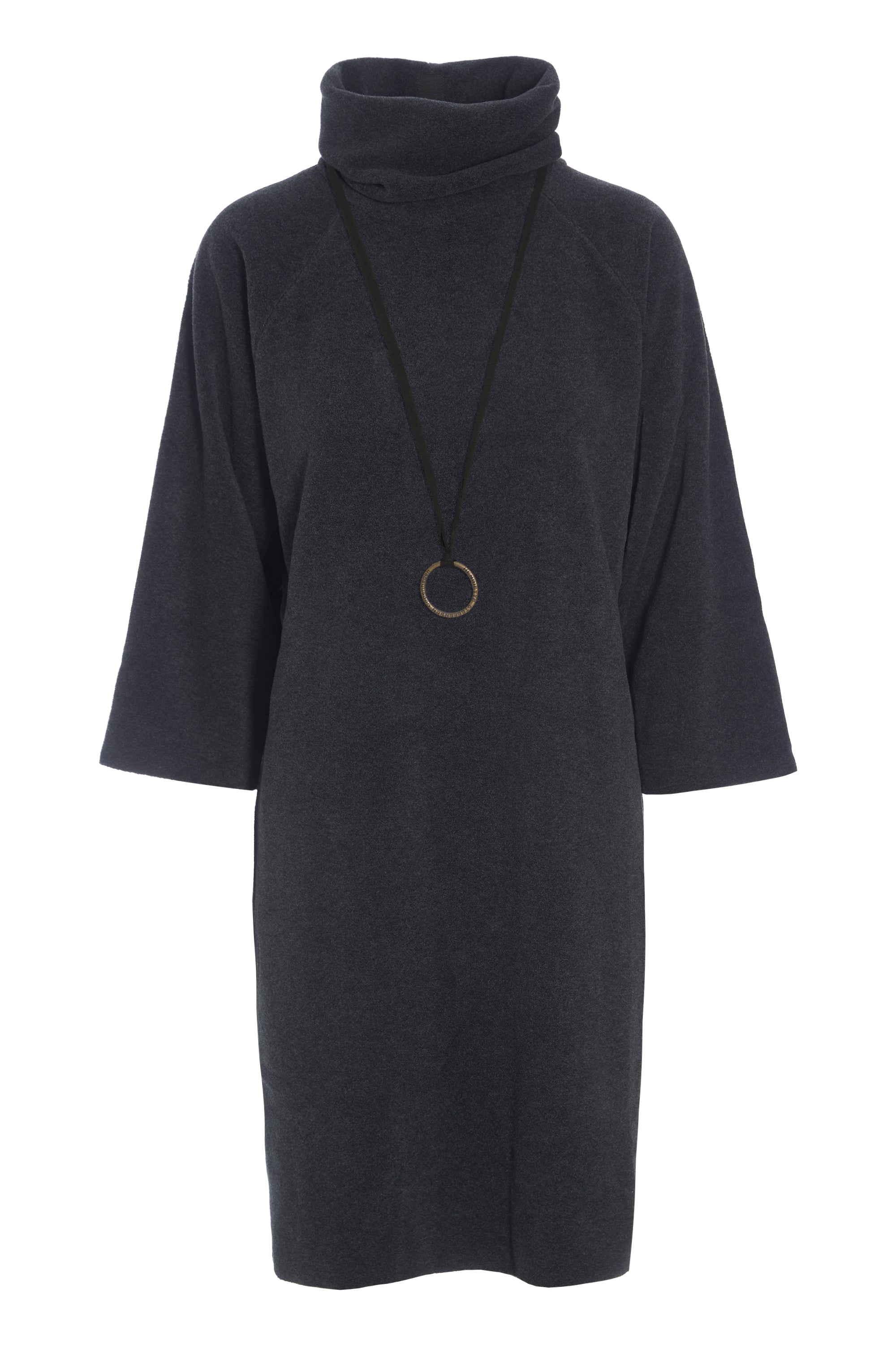 HENRIETTE STEFFENSEN COPENHAGEN KJOLE MED HØJ HALS - 3236 KJOLER SOFT BLACK 914