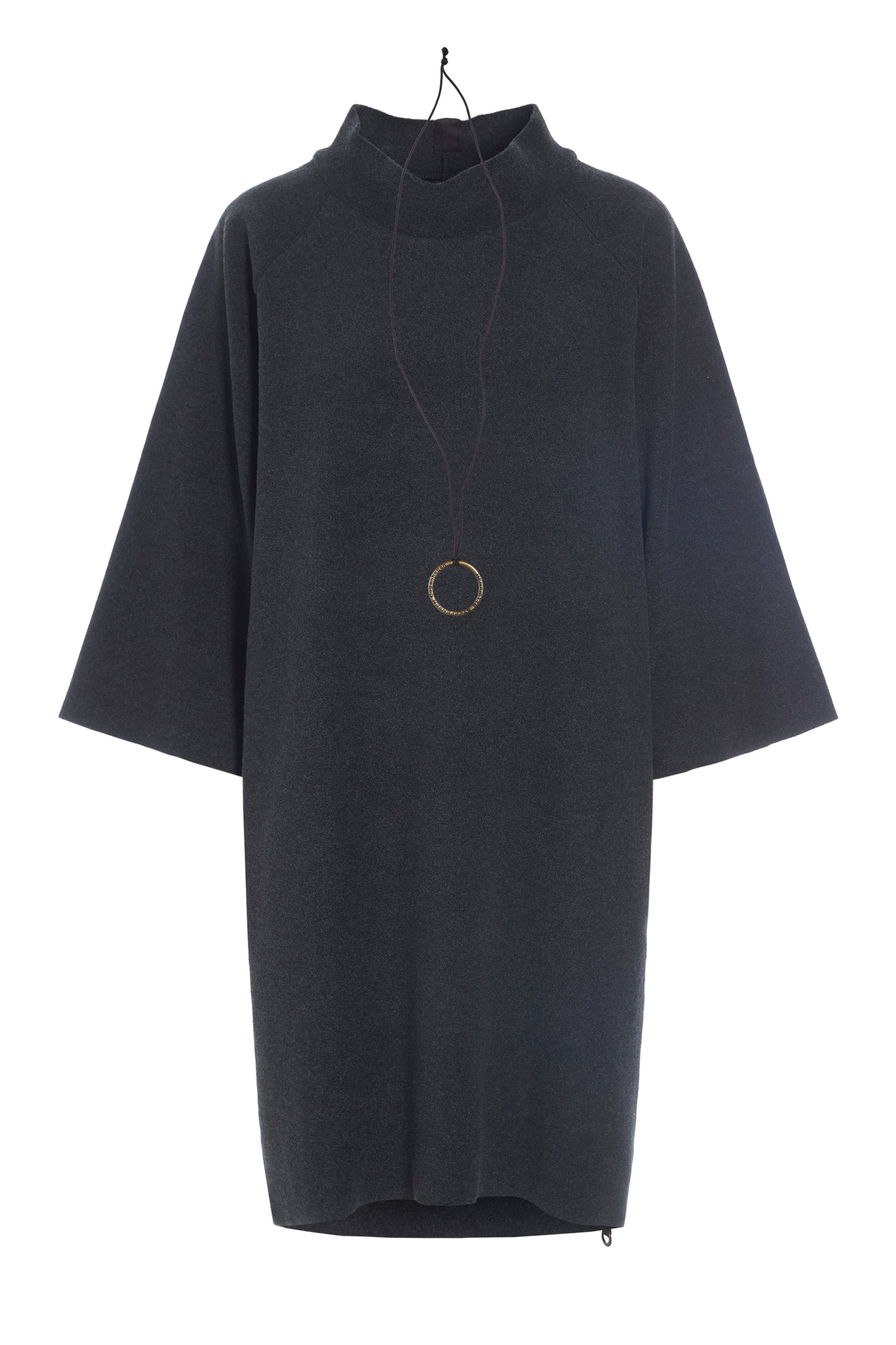 HENRIETTE STEFFENSEN COPENHAGEN KJOLE MED HØJ HALS - 3243 KJOLER SOFT BLACK 914